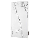 Вертикальна керамічна панель опалення з програматором Flyme 400ТW білий мармур, фото 4