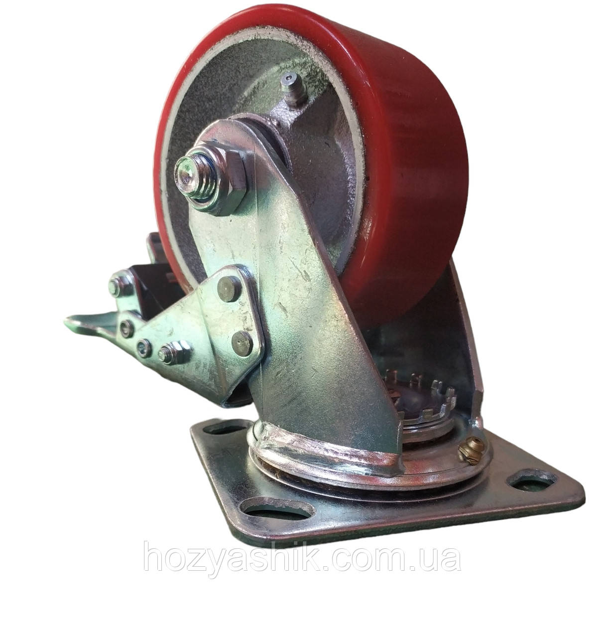 Купить Колесо 100 мм поворотное с тормозом, нагрузка до 240кг, цена 610 ...