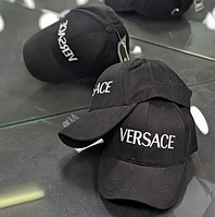 Бейсболка Versace кепка с вышивкой мужская с регулятором черный спортивная модная брендовая тракер