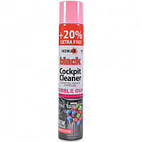 Полироль приборной панели NOWAX 750 мл Black Cockpit Cleaner Bubble Gum