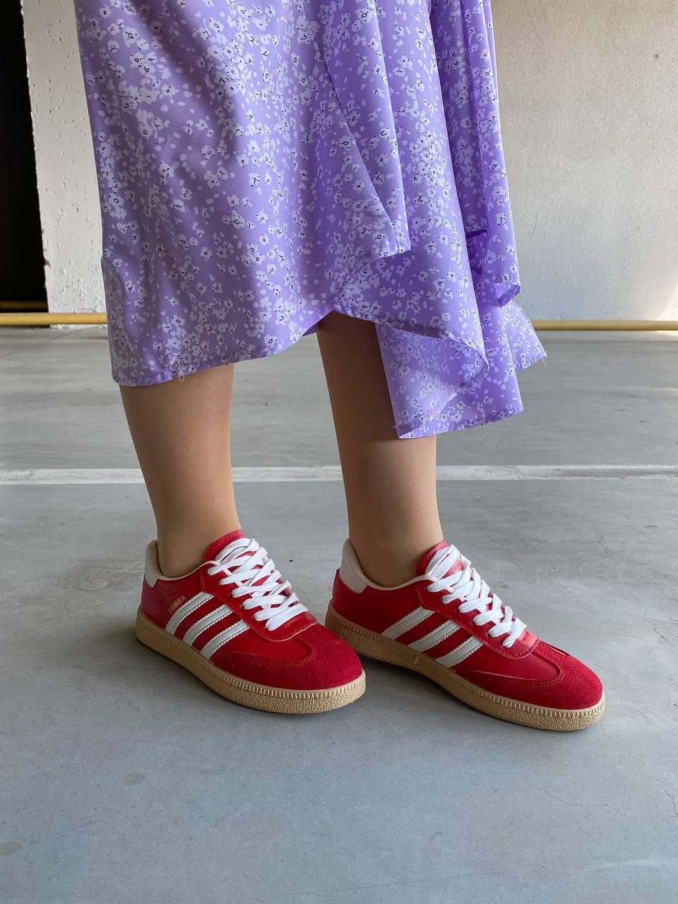 Samba white sales and red