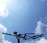 Флюгер Скелет, флюгер на дах з металу 2 мм, фото 10