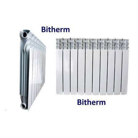 Біметалевий радіатор опалення BITHERM 500/80 (1 секція), фото 2