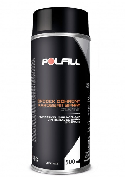 Антигравій чорний 500ml Аерозоль "Polfill" 43370, фото 1