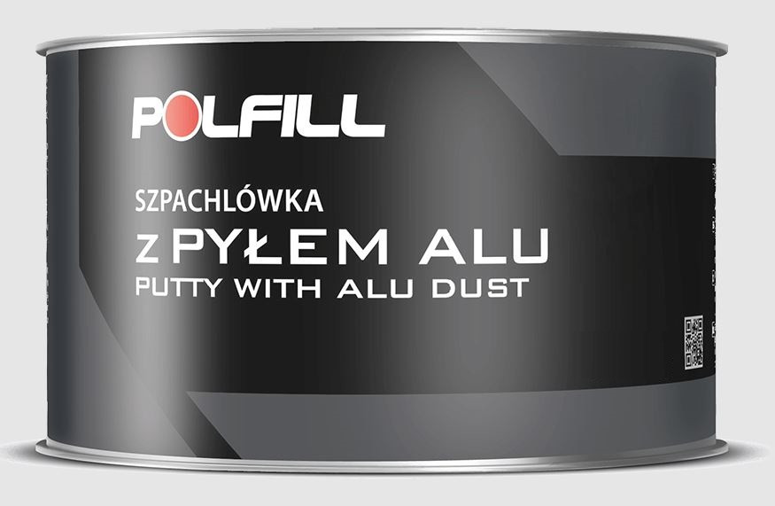 Шпатлівка з алюмінієм 1000g "Polfill" з затверджувачем 43132, фото 1