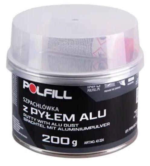 Шпатлівка з алюмінієм 200g "Polfill" з затверджувачем 43224, фото 1