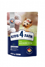 CLUB 4 PAWS Adult Small Breeds Клуб 4 лапи сухий корм для дрібних порід собак з куркою, 400 гр, фото 1