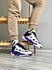 Чоловічі кросівки Adidas Niteball White Black Violet Адідас Найтбол шкіра чорно-фіолетові демісезонні, фото 11
