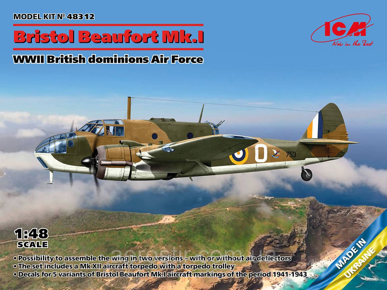 Bristol Beaufort Mk.I 1/48 ICM 48312