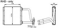 Радиатор отопления салона DB E (W211) 1.8-6.2 03.02-12.10 54296 NRF