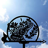 Флюгер Жабка, флюгер на дах з металу 2 мм., фото 10