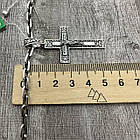 Гарний комплект срібний ланцюжок якірне плетіння та срібний хрестик чорнене срібло 925 проби, фото 6