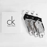 Набір укорочених чоловічих шкарпеток, бавовняні Calvin Klein репліка (30 пар) у фірмовій коробочці!, фото 4