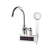 Водонагрівач 3 kW проточн., Zerix ELW22-EW З ІНД.ТЕМП., на СТІНУ (зі шлангом та лійкою) (ZX4934)