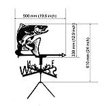 Флюгер Лосось, флюгер на дах з металу 2 мм., фото 2