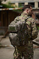 Рюкзак тактический Кордура 1000D 60 литров военный армейский штурмовой водонепроницаемый камуфляж зеленый