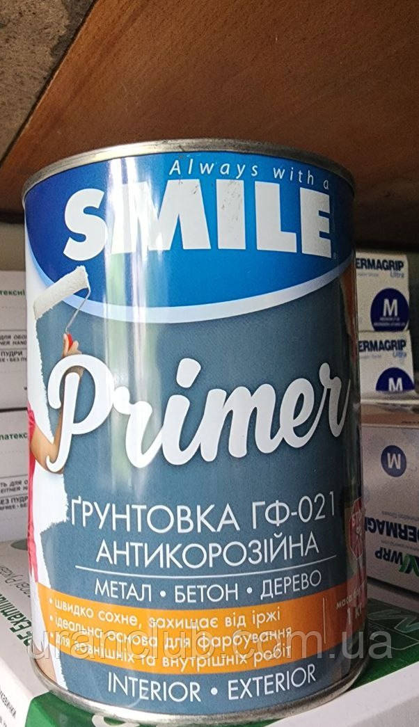 Грунт Smile ГФ-021 антикоррозионный [0.9 кг] - фото 1 - id-p1858633053