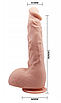 Вагінальний фалоімітатор Red Pepper DILDO з присоскою 24 см тілесний, фото 5