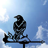 Флюгер Ворон №2, флюгер на дах з металу 2 мм, фото 8
