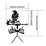 Флюгер Ворон №2, флюгер на дах з металу 2 мм, фото 2