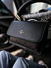 Жіноча сумка Коуч чорна Coach Black натуральна шкіра, фото 3