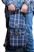 Молодіжний міський рюкзак в клітинку