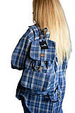 Молодіжний міський рюкзак в клітинку, фото 2