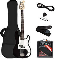 Бас-гитара Deviser L-B1-4 BK (чехол, комбоусилитель, кабель, ремень, ключи, медиатор)