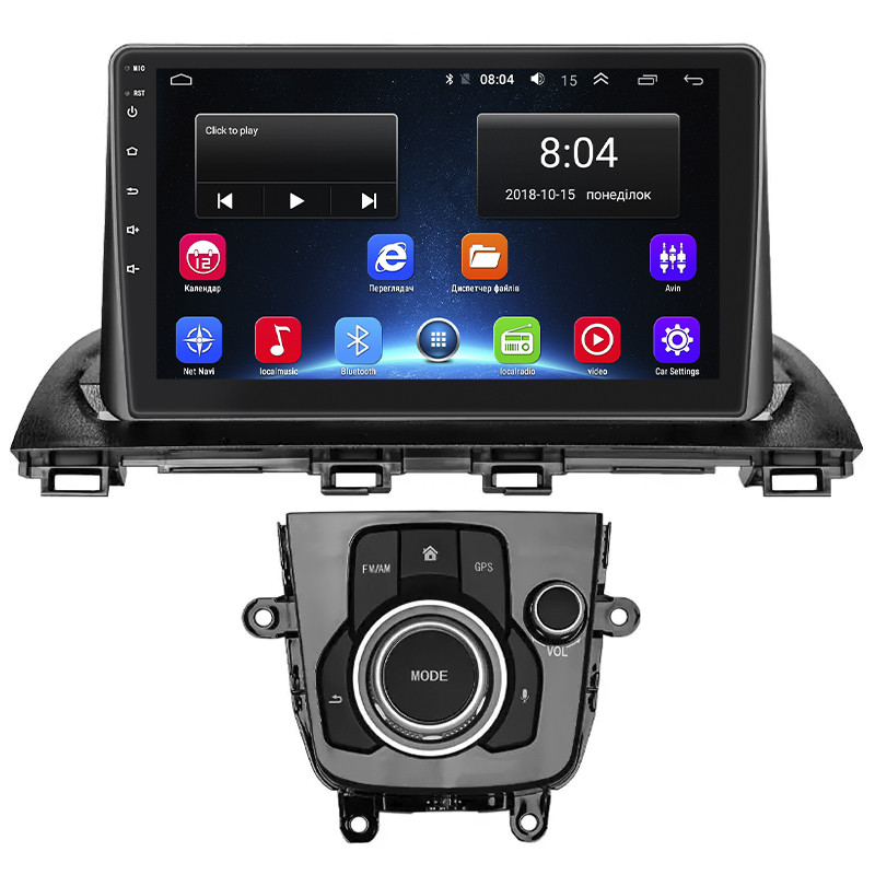 Штатна магнітола Lesko для Mazda 3 III (BM) Рестайлінг 2016-2019 екран 9" 2/32Gb Wi-Fi GPS Base 11 шт.