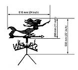 Флюгер Русалка, флюгер на дах з металу 2 мм., фото 2