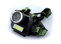 Налобный фонарь Police BL-6919B T6 COB Черно-зеленый (sp3868)