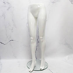 Манекен ноги жіночі білі гіпсові вітринні для магазину одягу, білизни на підставці