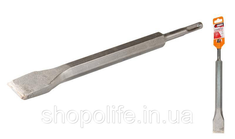 Стамеска плоска GRANITE SDS-PLUS 17х250х30 мм з побідитовою напайкою 1-31-250 SPL, фото 1