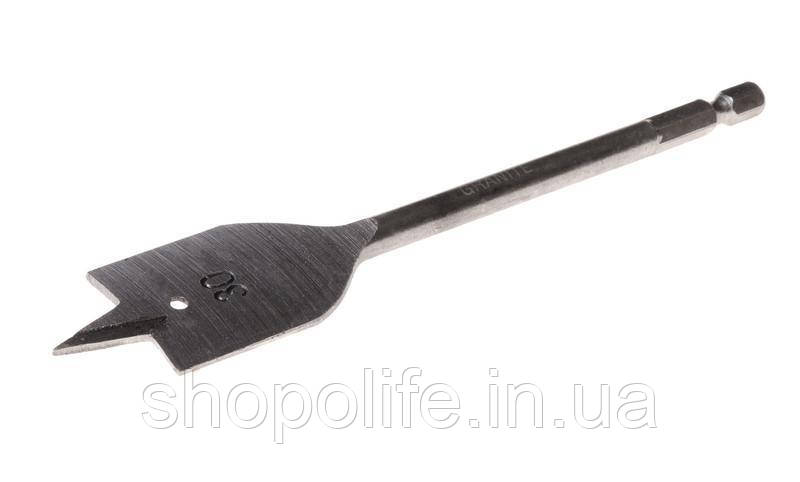 Свердло для дерева GRANITE пір'яне 30 мм 6-гранний хвостовик 1/4" 2-12-030 SPL, фото 1