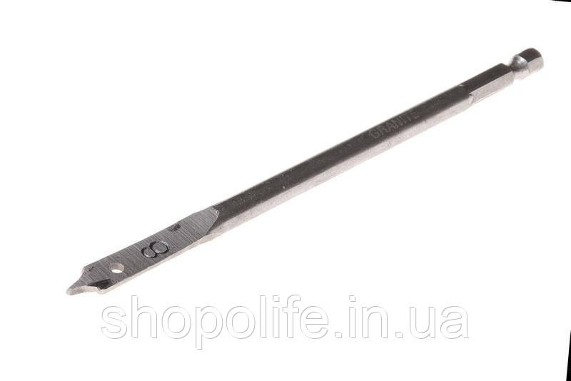Свердло для дерева GRANITE пір'яне 8 мм 6-гранний хвостовик 1/4" 2-12-008 SPL, фото 1