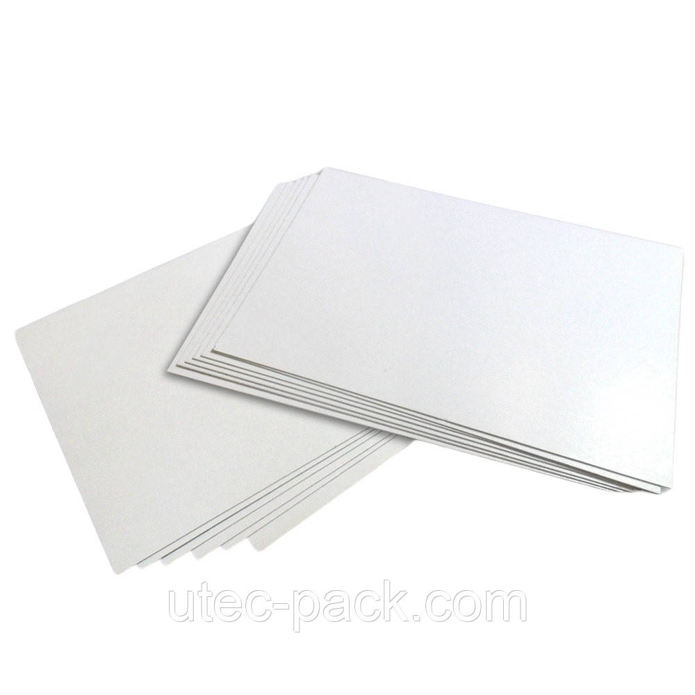 Картон хром-ерзац, 320*230 мм, щільність 400г/м2, товщина 0.5мм, пакування 100 аркушів, фото 1