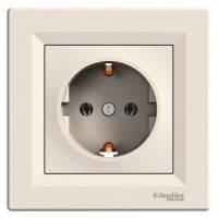 Розетка із заземленням, слонова кістка — Schneider Electric Asfora (Код: EPH2900123)