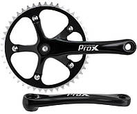 Шатуны ProX Fix Bike Alu 46T, алюминий, черный (C-UN-MK-0075)