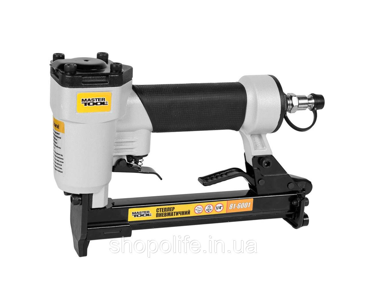 Степлер пневматичний MASTERTOOL під скобу 12.7х0.65х0.95 мм (6-16 мм) 81-6001 SPL, фото 1