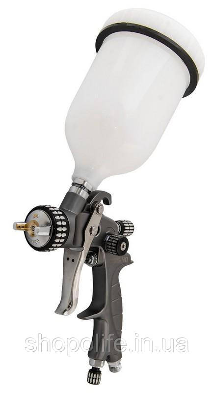 Фарбопульт MASTERTOOL HVLP HQ ВБ 600 мл пластик Ø 1.3 мм 400 л/хв 2-3 бари 80-8985 SPL, фото 1
