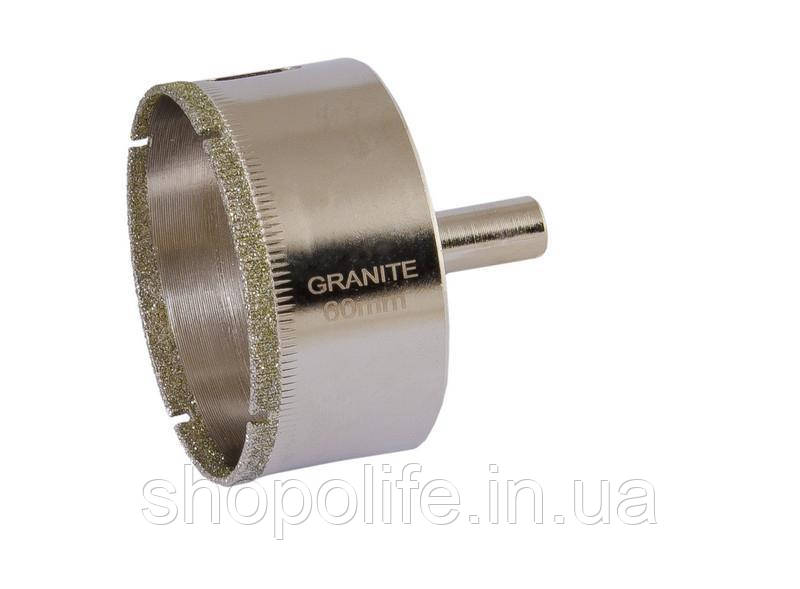 Свердло трубчасте GRANITE з алмазним напиленням для скла та плитки 60 мм 2-01-260 SPL, фото 1