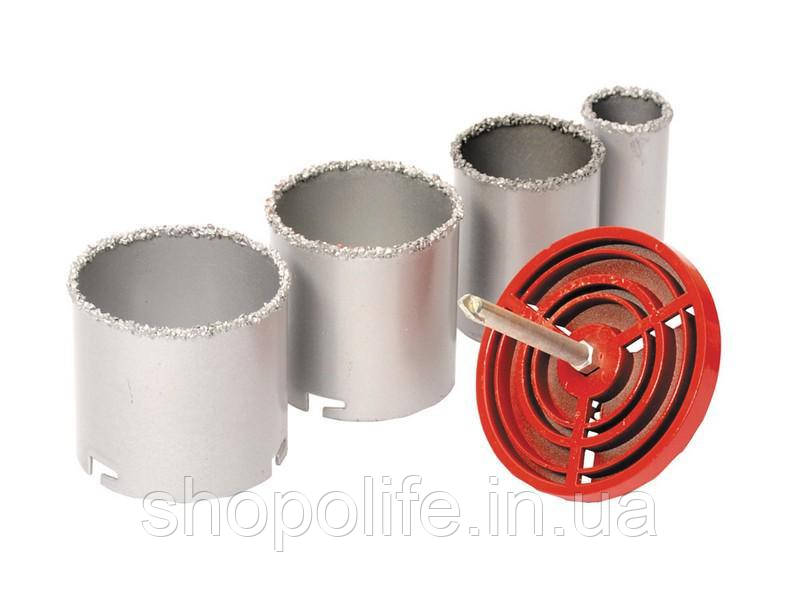 Набір корончатих свердел GRANITE для плитки 4 шт 33-73 мм вольфрамове напилення 2-08-004 SPL, фото 1