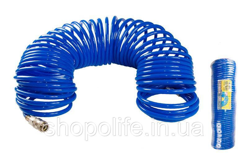 Шланг спіральний поліуретановий MASTERTOOL 6.5х10 мм 20 м 81-8483 SPL, фото 1