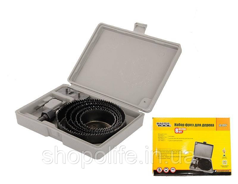 Набір фрез для дерева MASTERTOOL 64-127 мм 8 шт 12-2571 SPL, фото 1