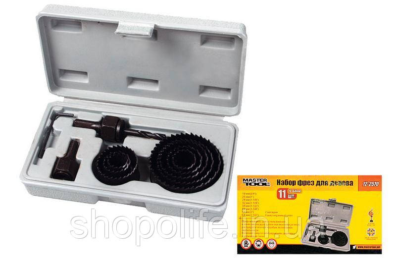 Набір фрез для дерева MASTERTOOL 19-64 мм 11 шт 12-2570 SPL, фото 1