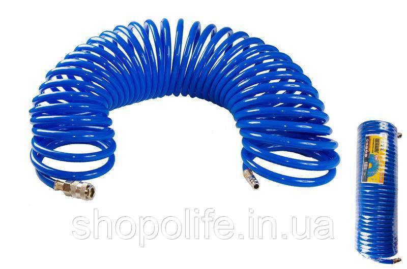 Шланг спіральний поліуретановий MASTERTOOL 8.0х12 мм 15 м 81-8472 SPL, фото 1