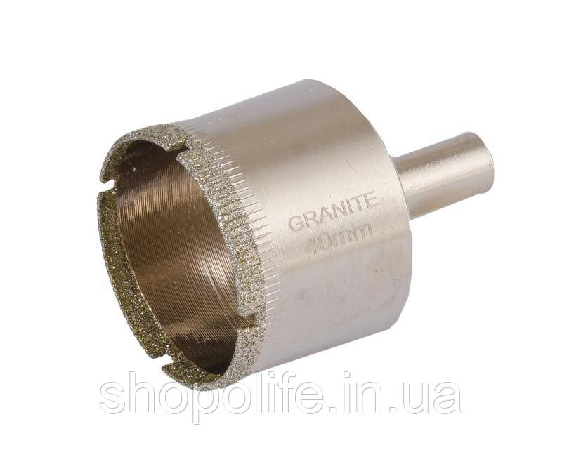 Свердло трубчасте GRANITE з алмазним напиленням для скла та плитки 40 мм 2-01-240 SPL, фото 1