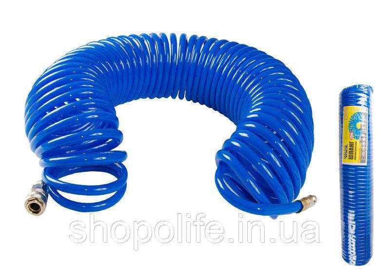 Шланг спіральний поліуретановий MASTERTOOL 6.5х10 мм 15 м 81-8482 SPL, фото 1