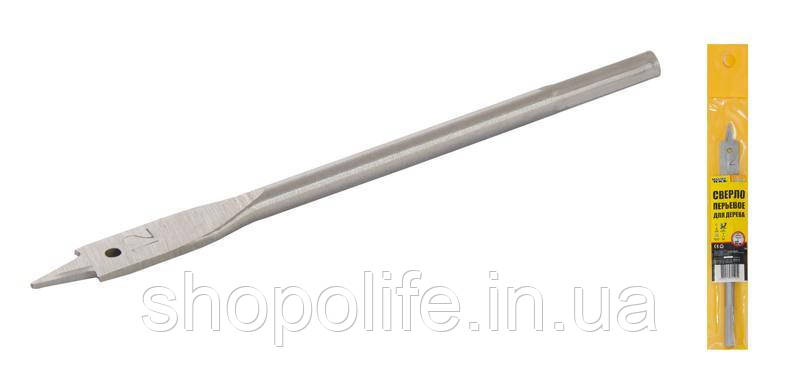 Свердло для дерева MASTERTOOL пір'яне 12 мм 6-гранний хвостовик 12-0120 SPL, фото 1