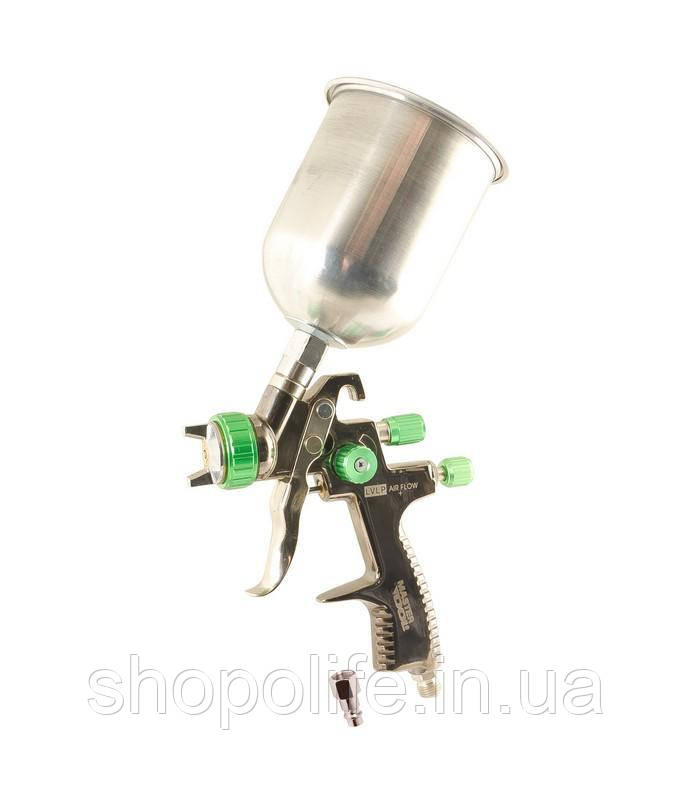 Фарбопульт MASTERTOOL LVLP ВБ 600 мл алюміній Ø1.3 мм 125-170 л/хв 1.5-2.5 бар 80-8804 SPL, фото 1